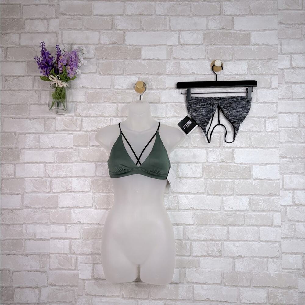 Two NWT Victoria’s Secret Sport Strappy Triangle Bikini Swimsuit Tops